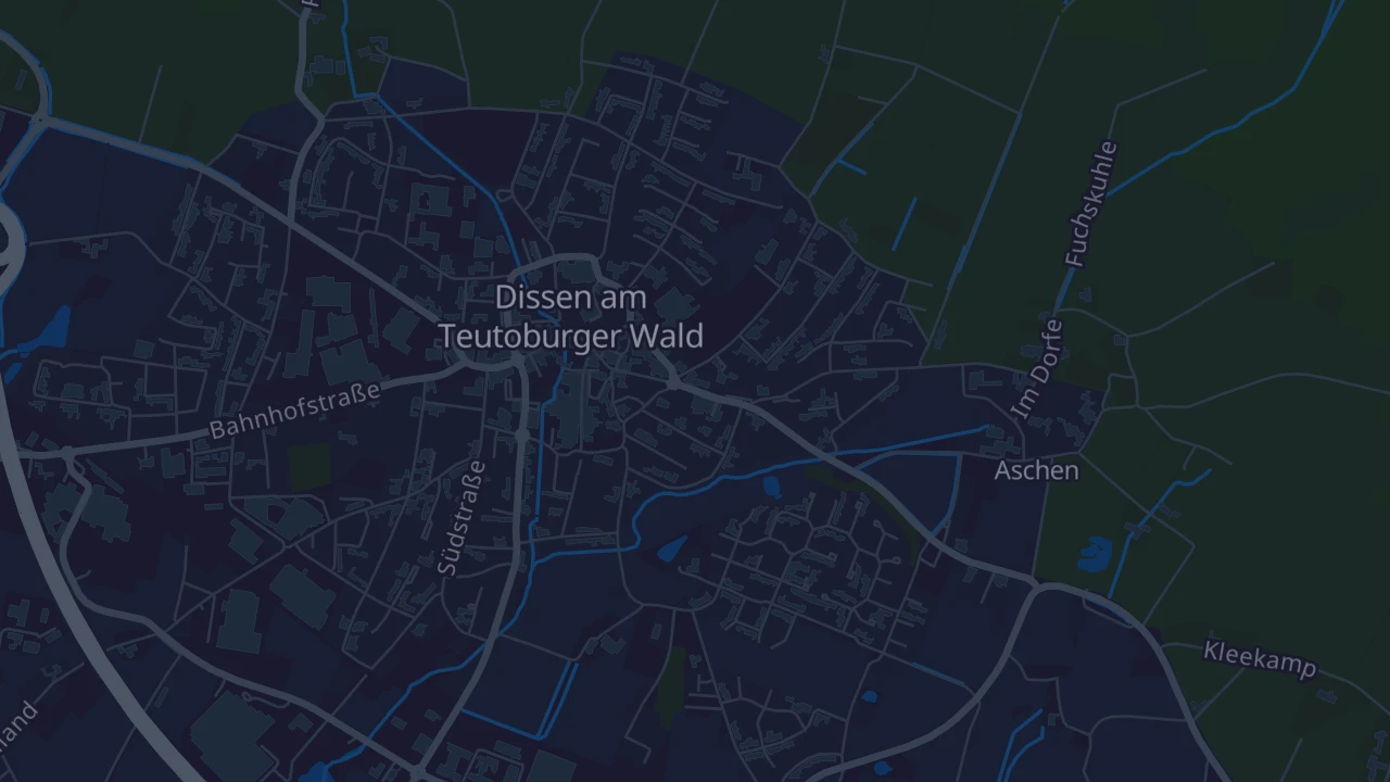 Karte von Dissen am Teutoburger Wald