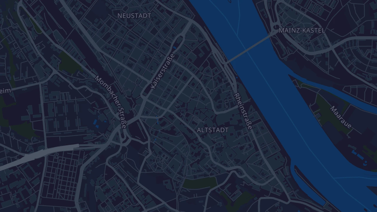 Karte von Mainz am Rhein