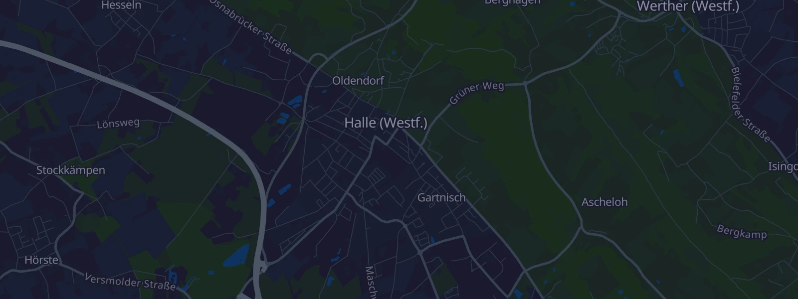Karte von Halle (Westf.)