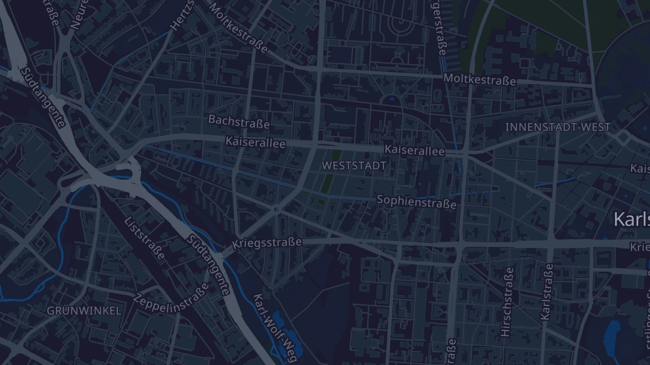 Karte von Karlsruhe