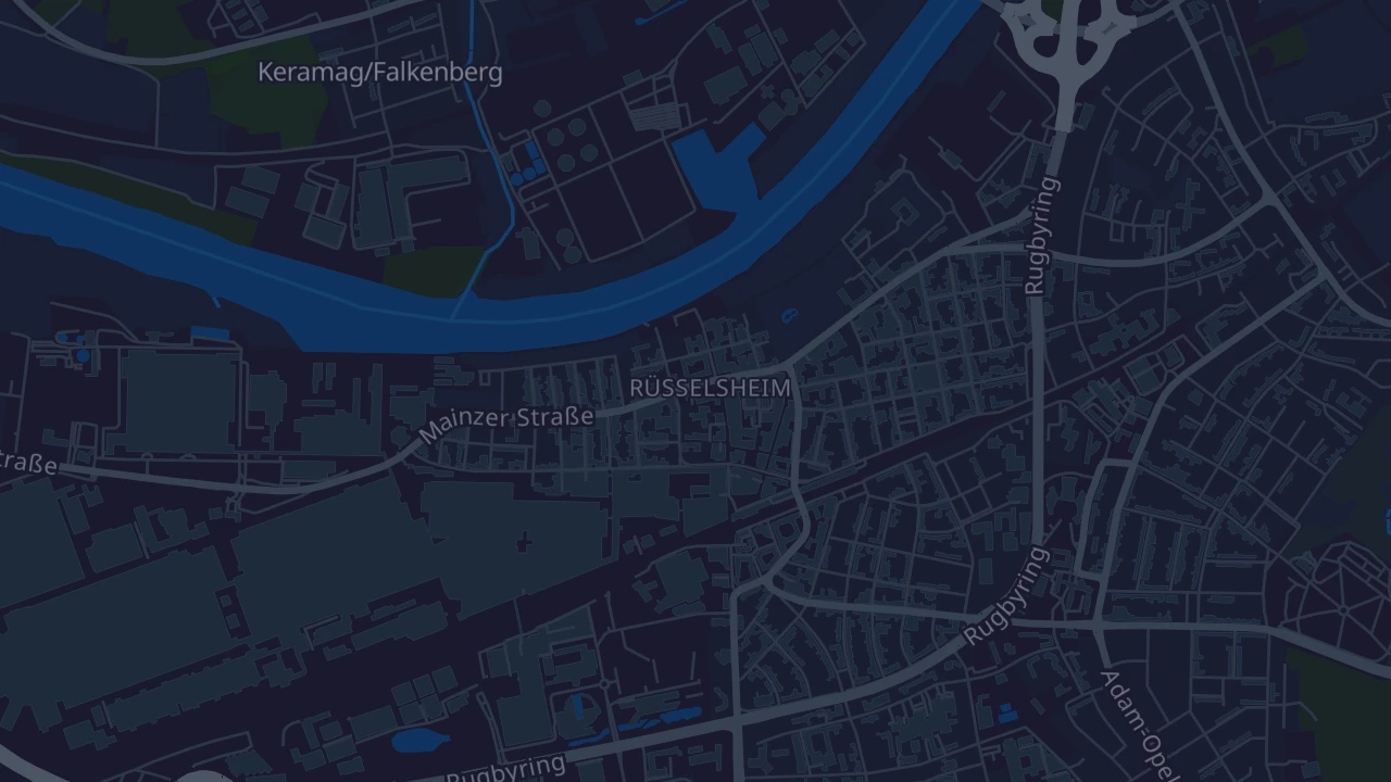 Karte von Rüsselsheim am Main