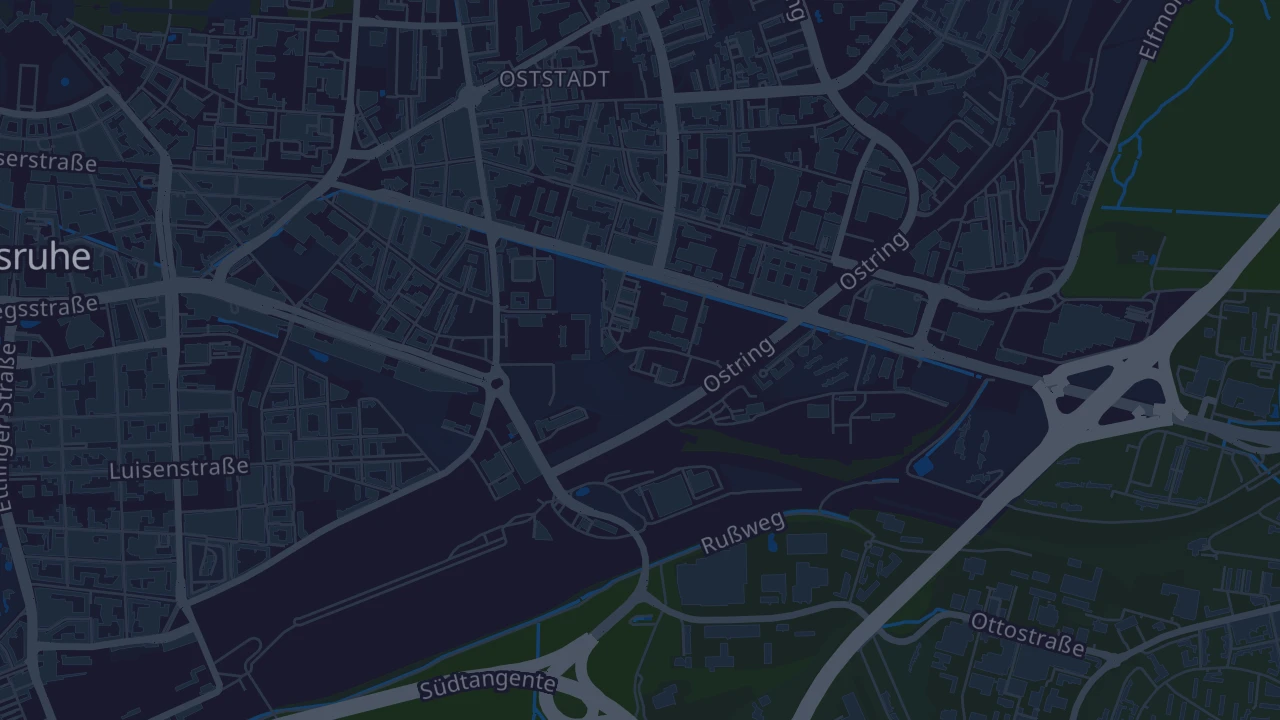 Karte von Karlsruhe, Oststadt
