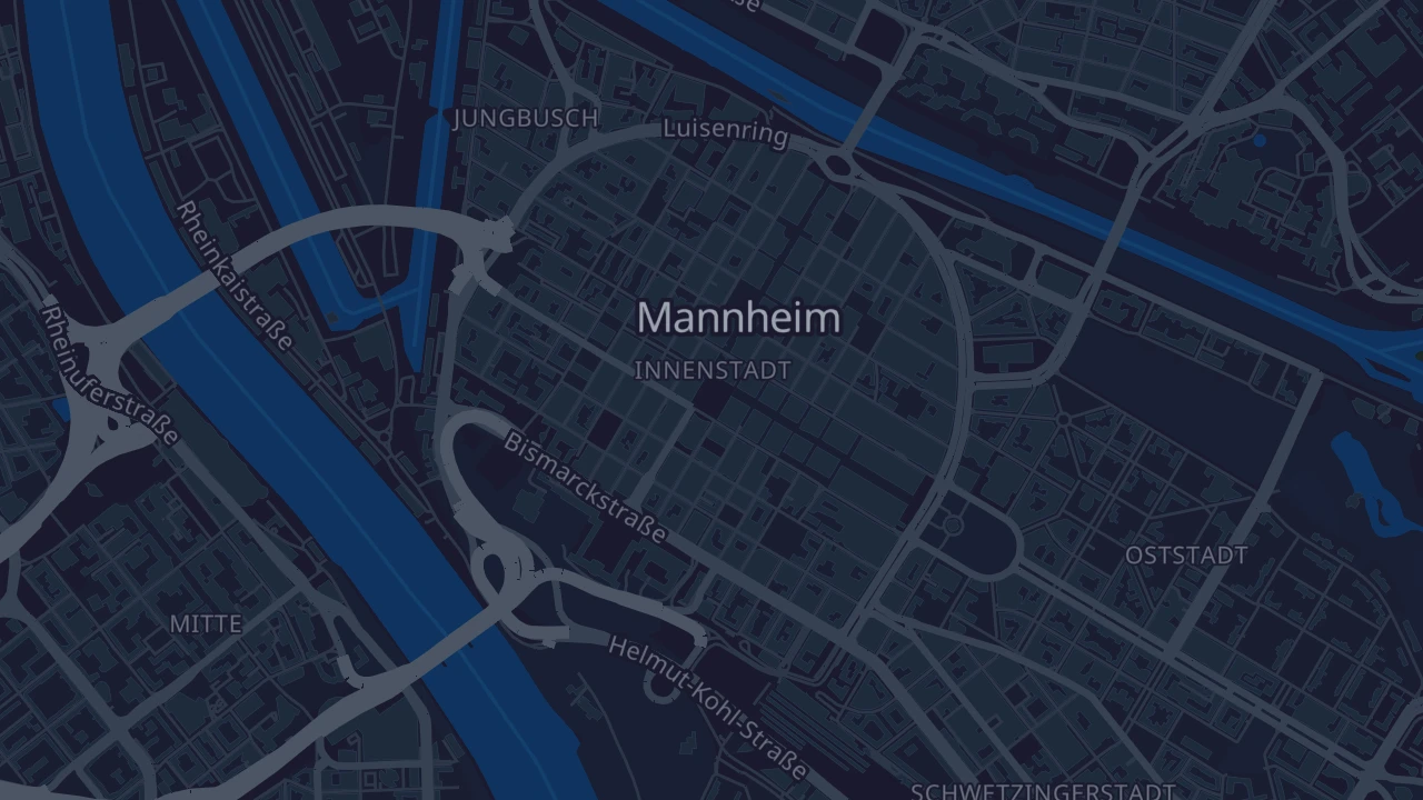 Karte von Mannheim