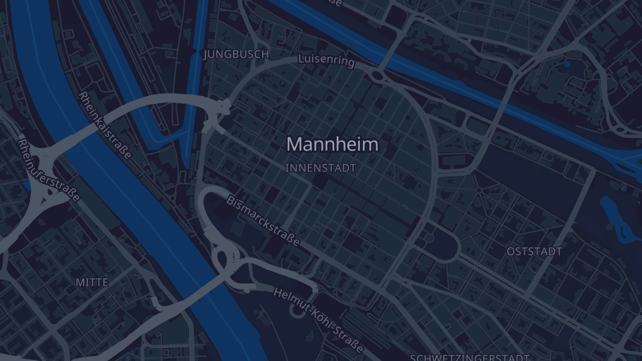 Karte von Mannheim