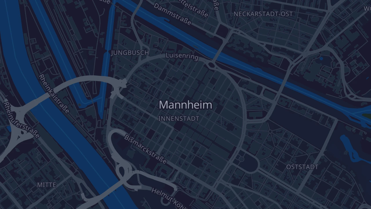 Karte von Mannheim