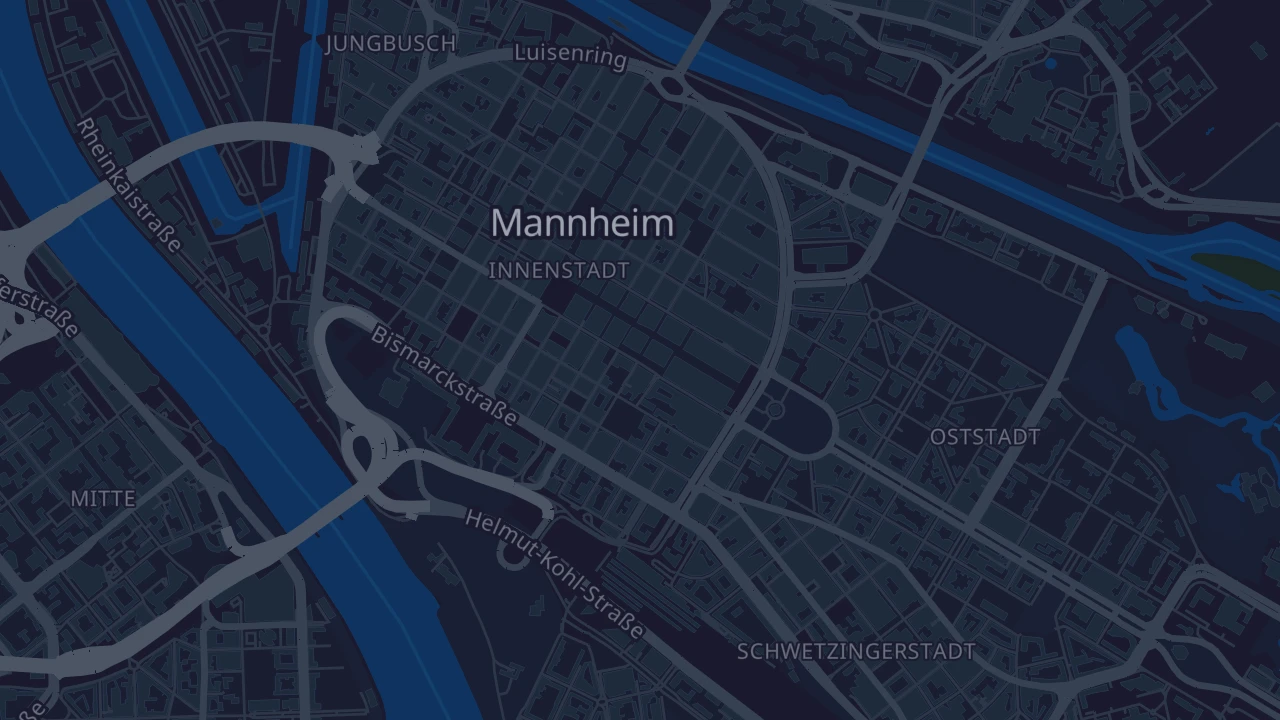 Karte von Mannheim