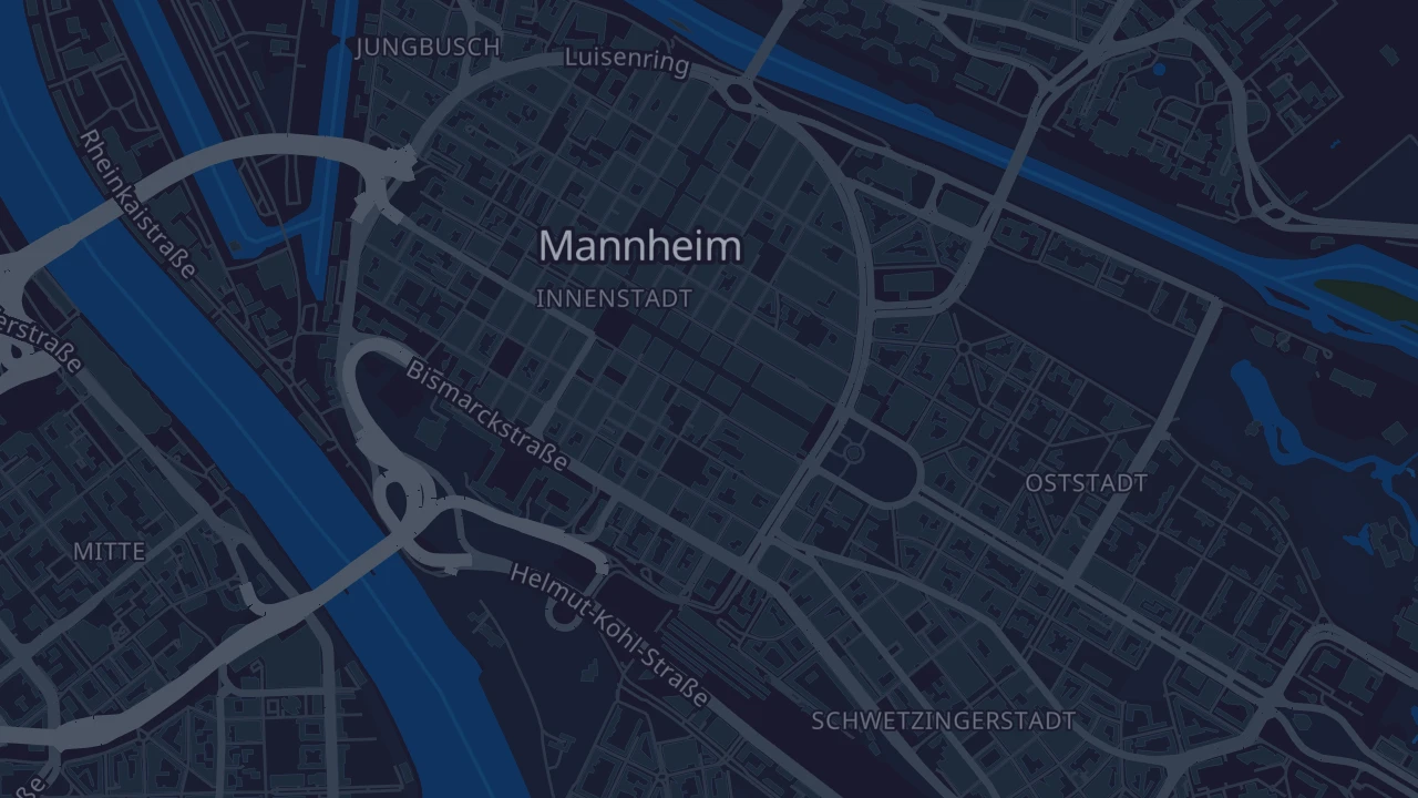 Karte von Mannheim
