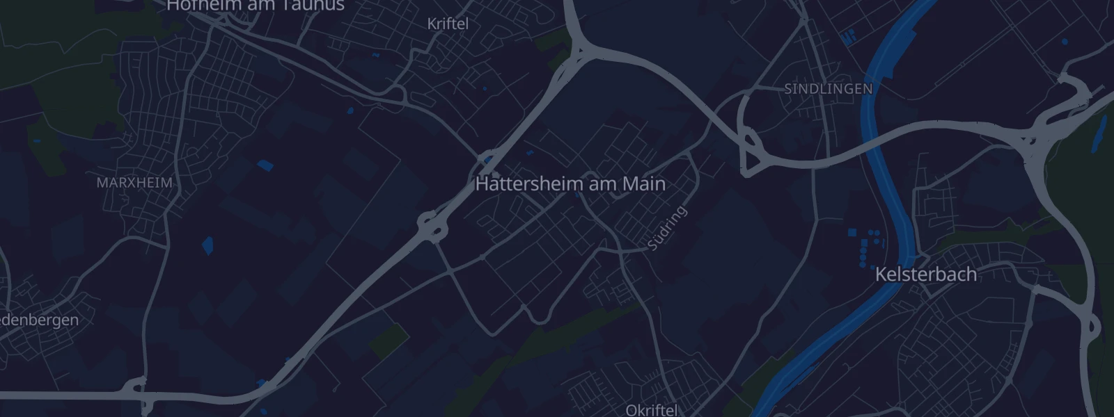 Karte von Hattersheim am Main