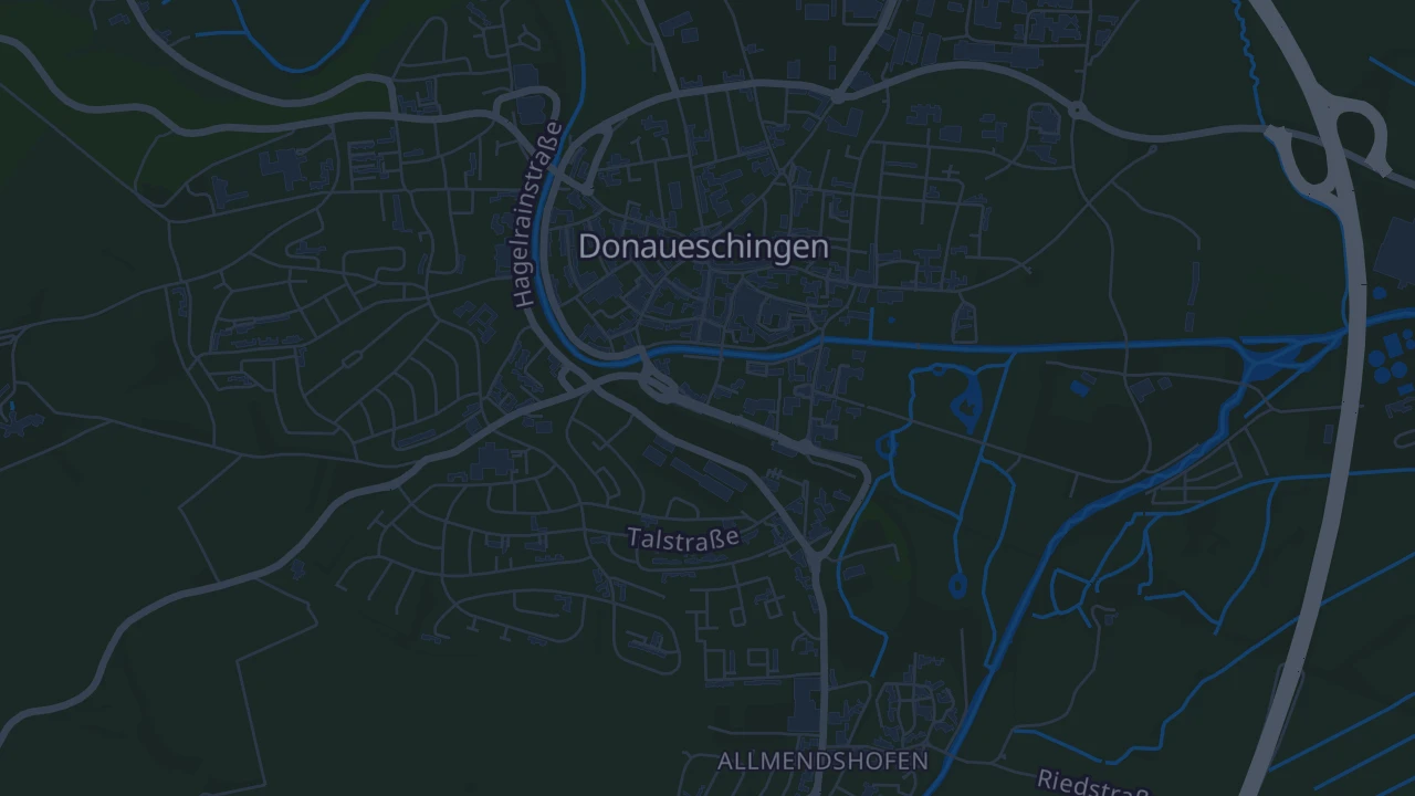 Karte von Donaueschingen