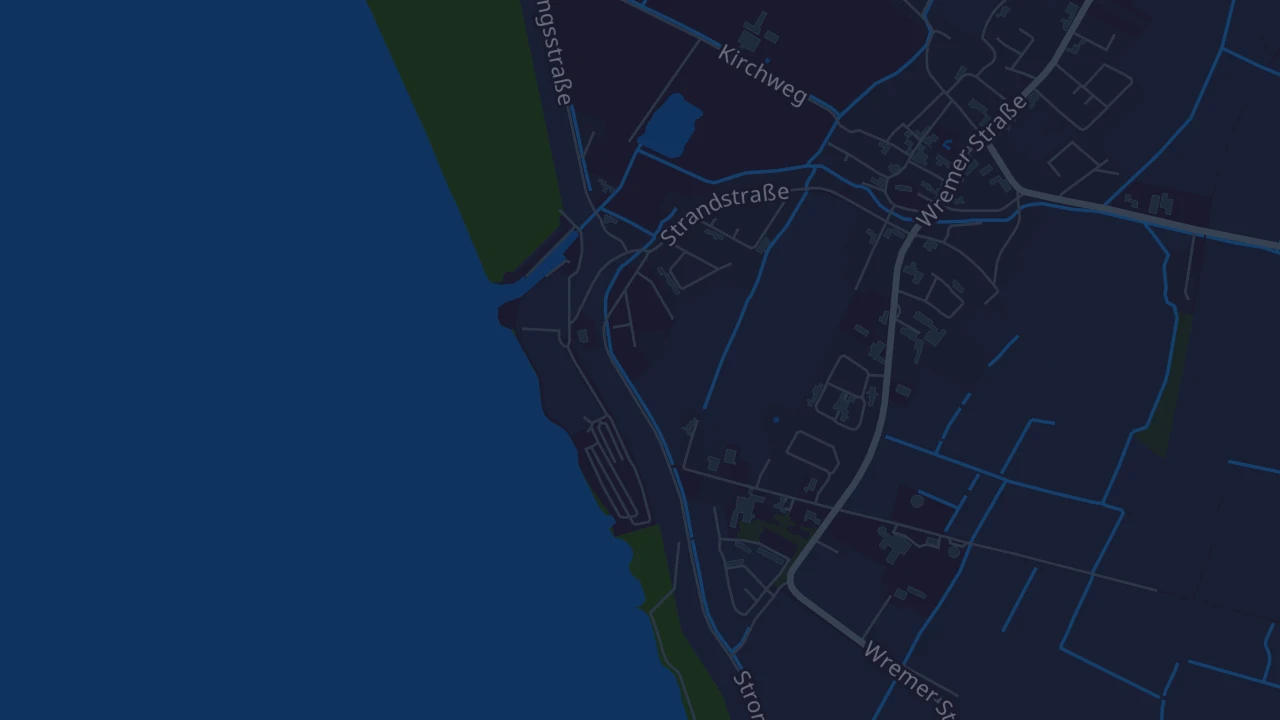 Karte von Wurster Nordseeküste