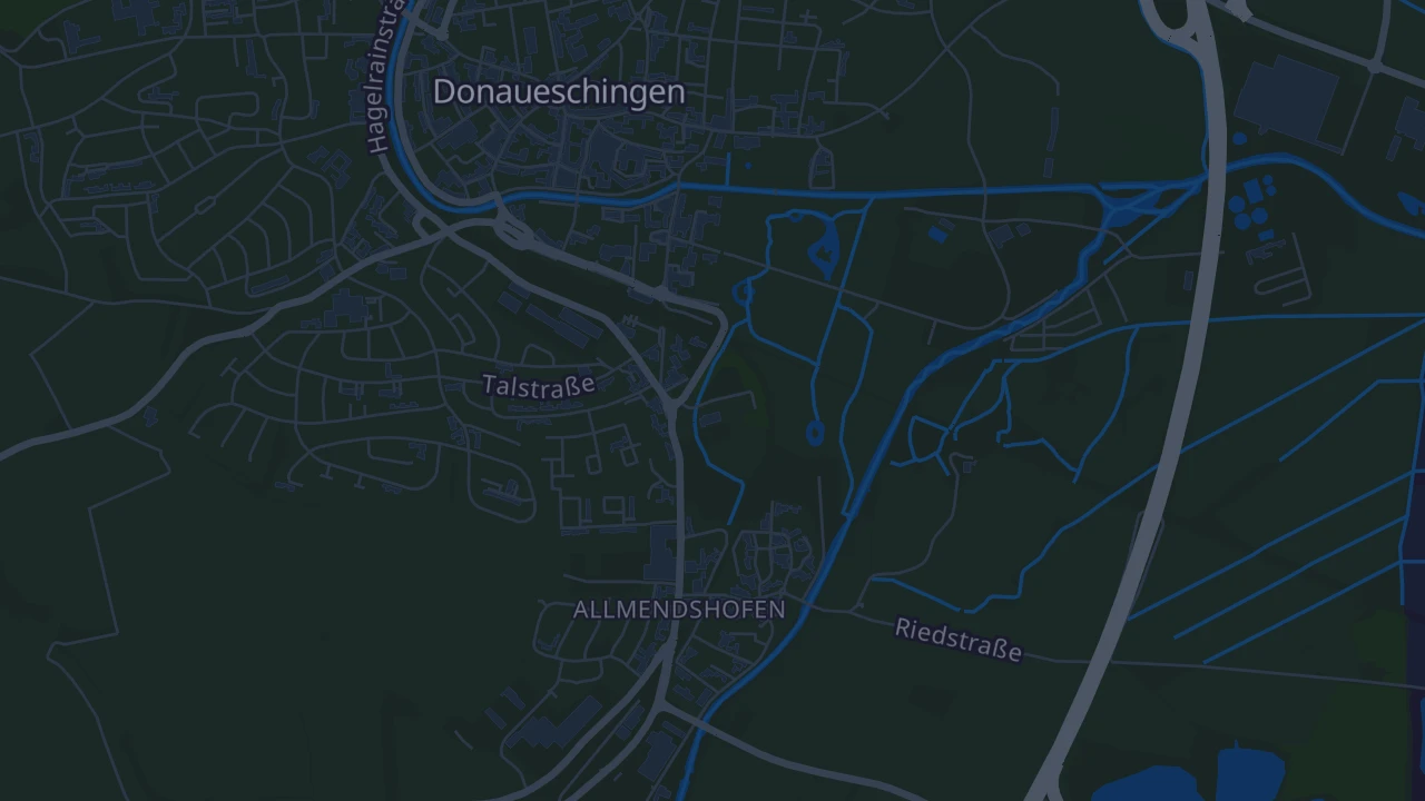 Karte von Donaueschingen