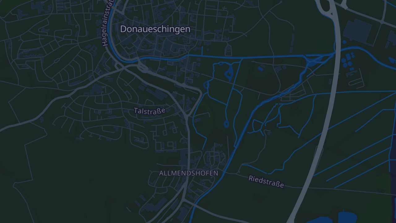 Karte von Donaueschingen
