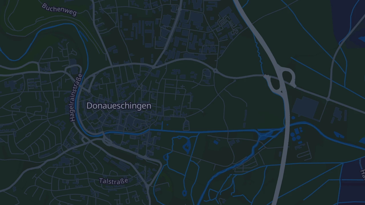 Karte von Donaueschingen