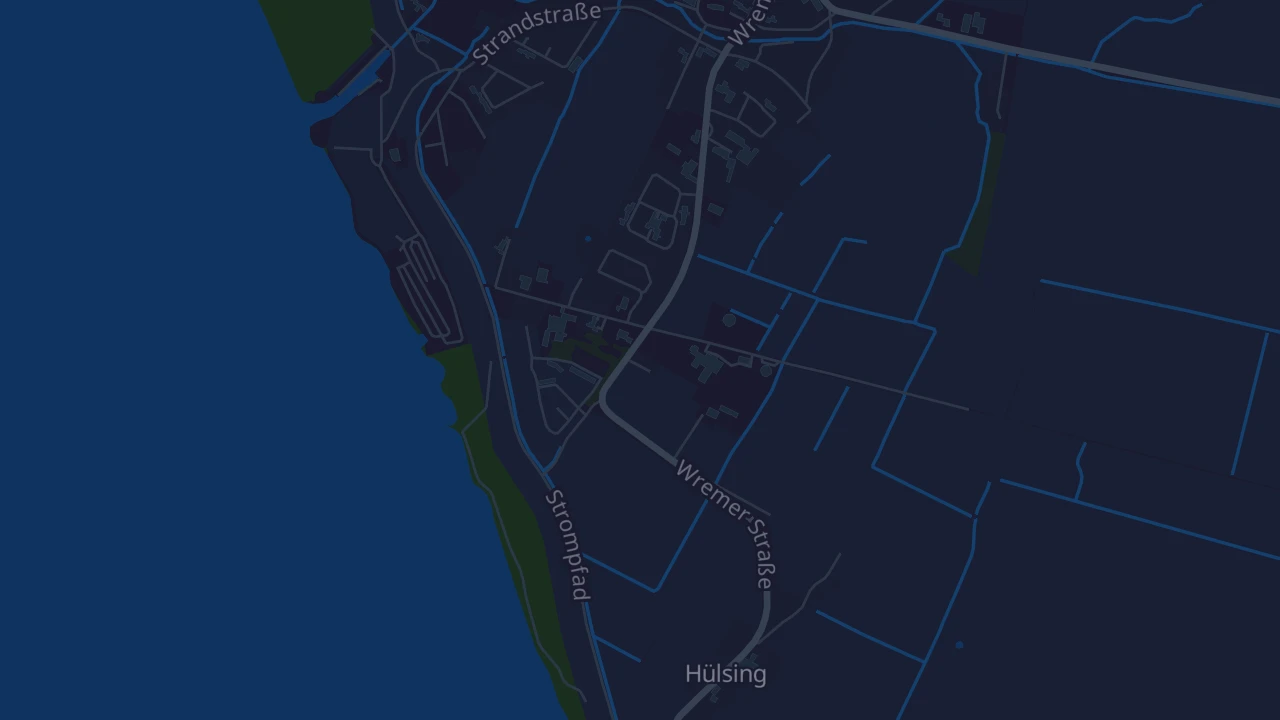 Karte von Wurster Nordseeküste