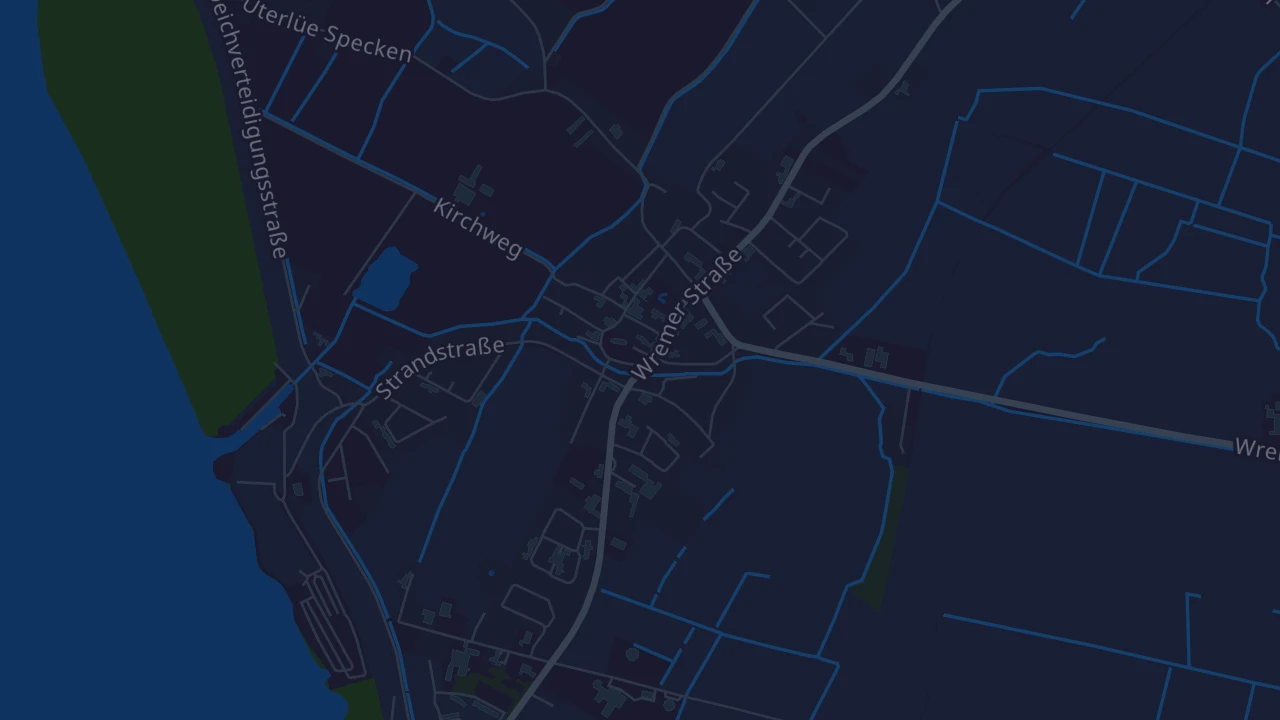 Karte von Wurster Nordseeküste