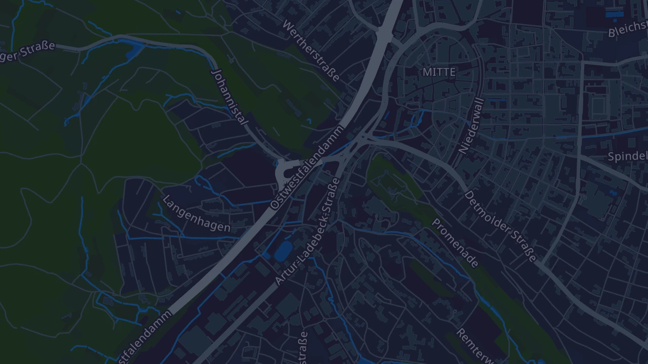 Karte von Bielefeld