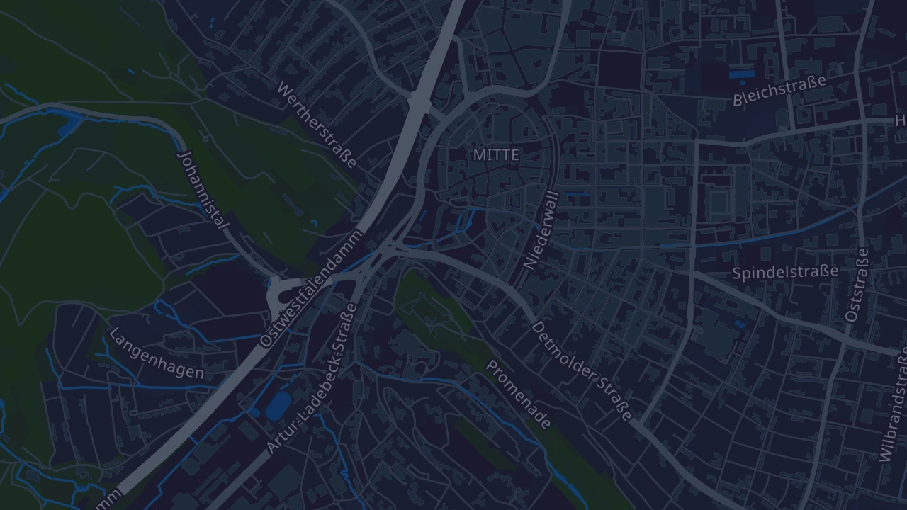 Karte von Bielefeld