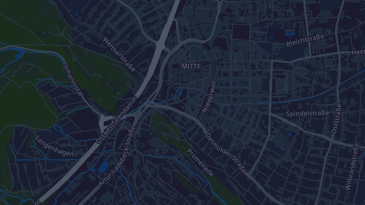 Karte von Bielefeld