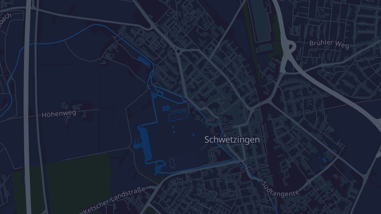 Karte von Schwetzingen