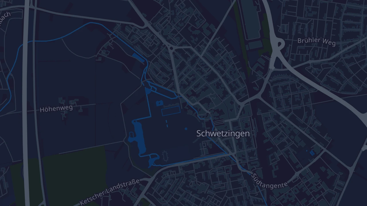 Karte von Schwetzingen