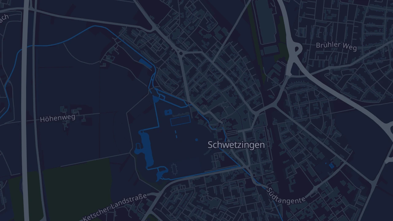 Karte von Schwetzingen