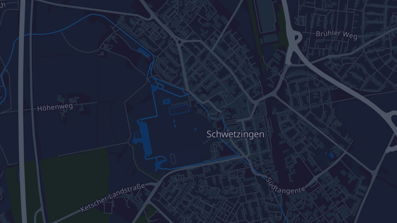 Karte von Schwetzingen