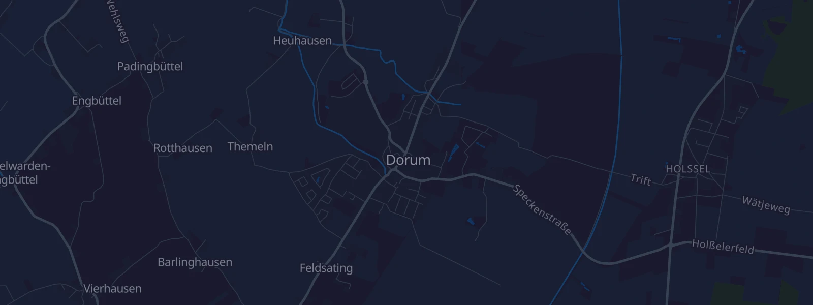 Karte von Wurster Nordseeküste