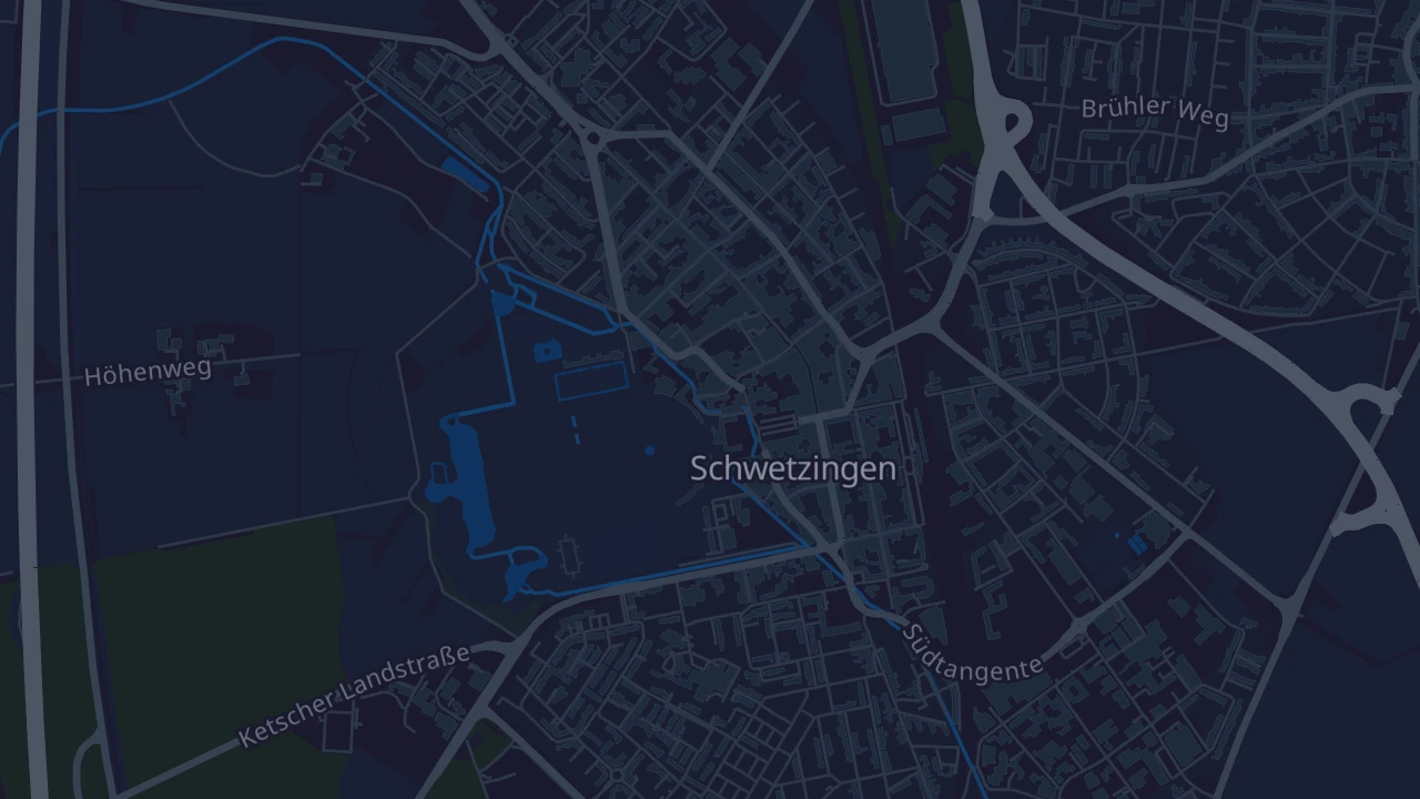 Karte von Schwetzingen