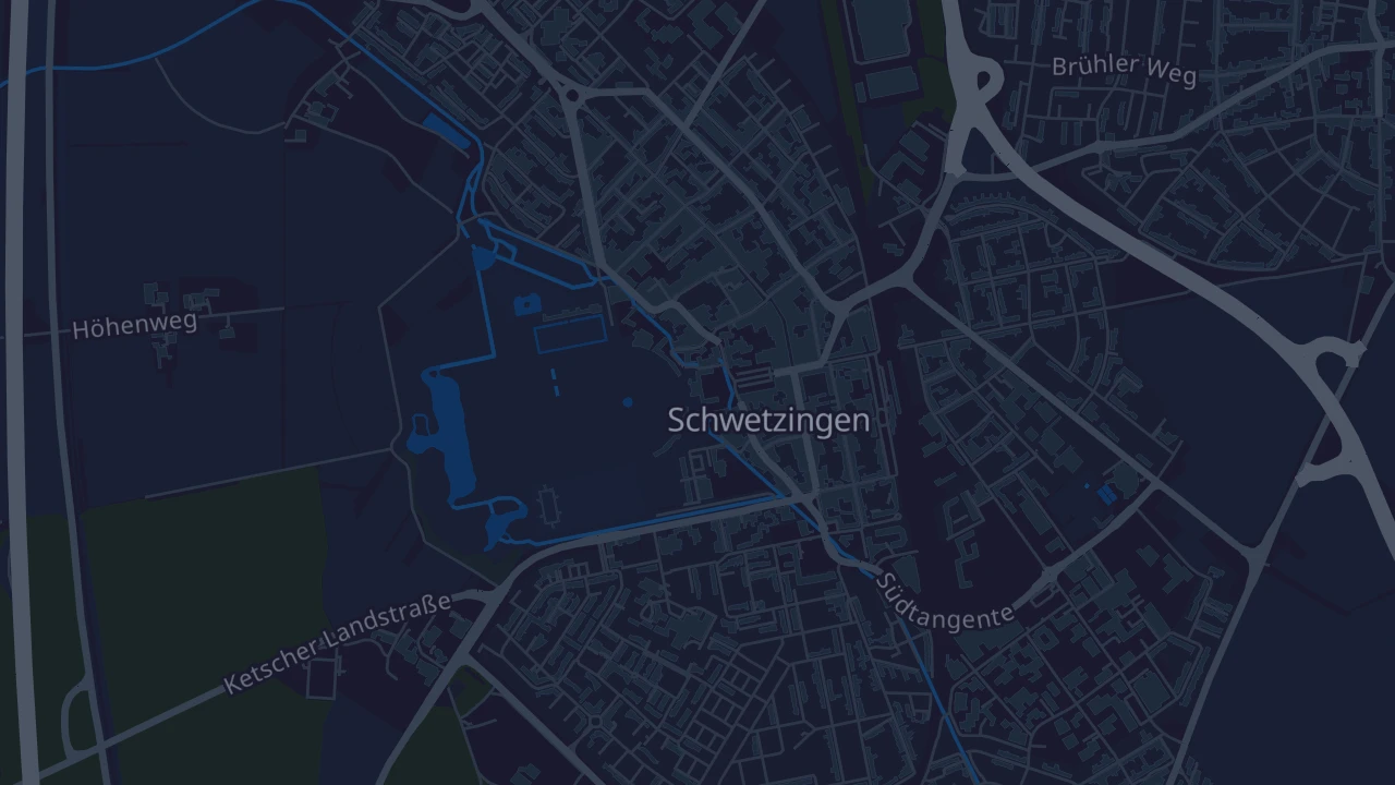Karte von Schwetzingen