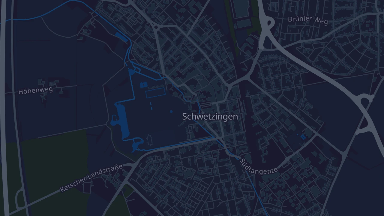 Karte von Schwetzingen
