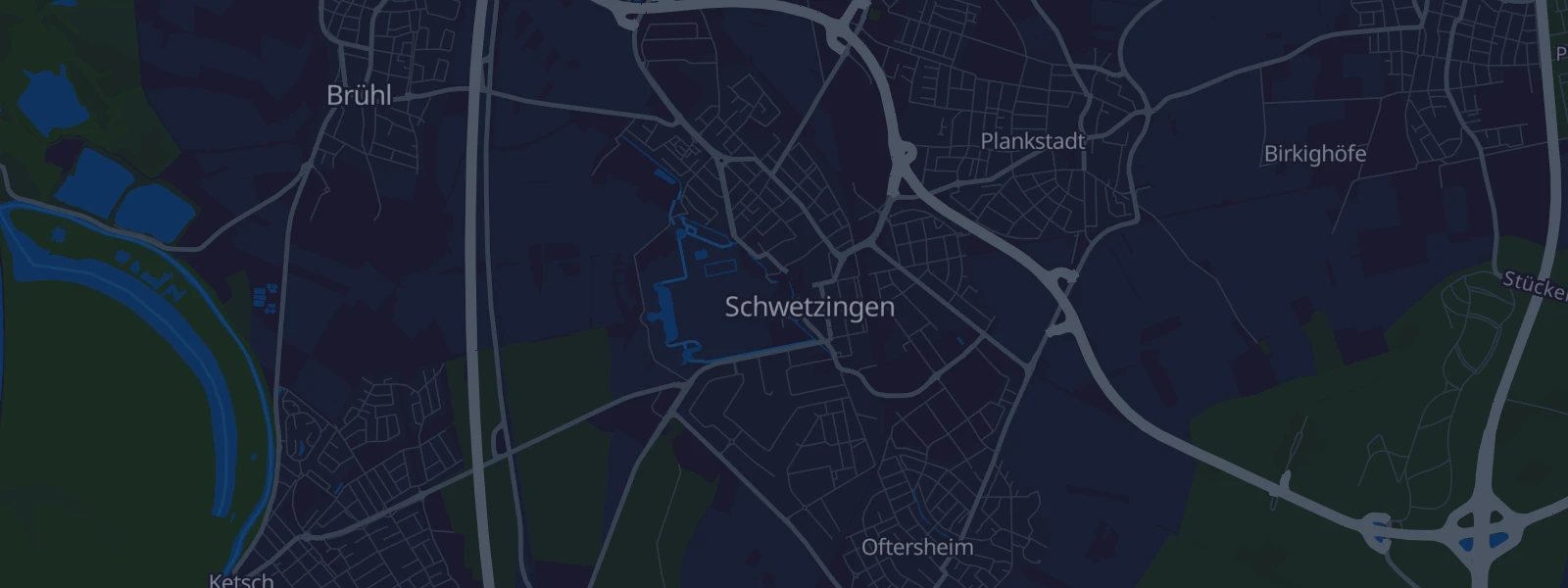 Karte von Schwetzingen