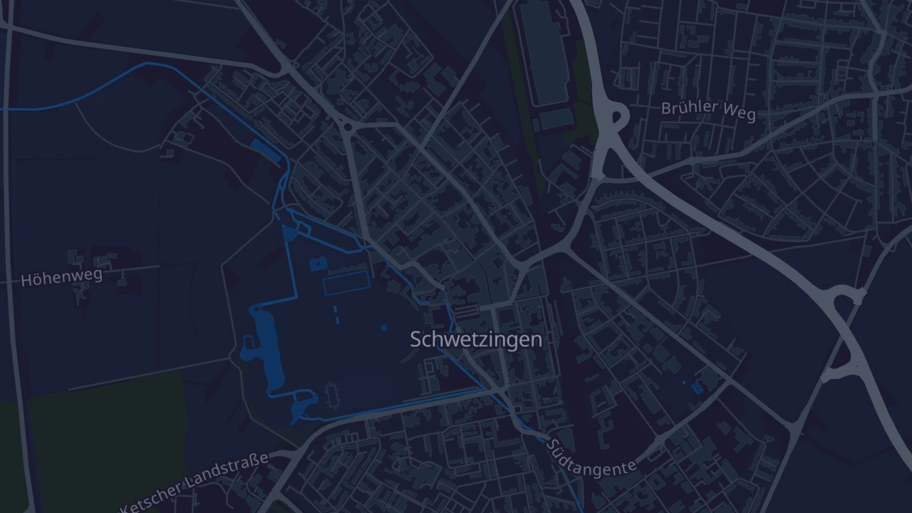 Karte von Schwetzingen