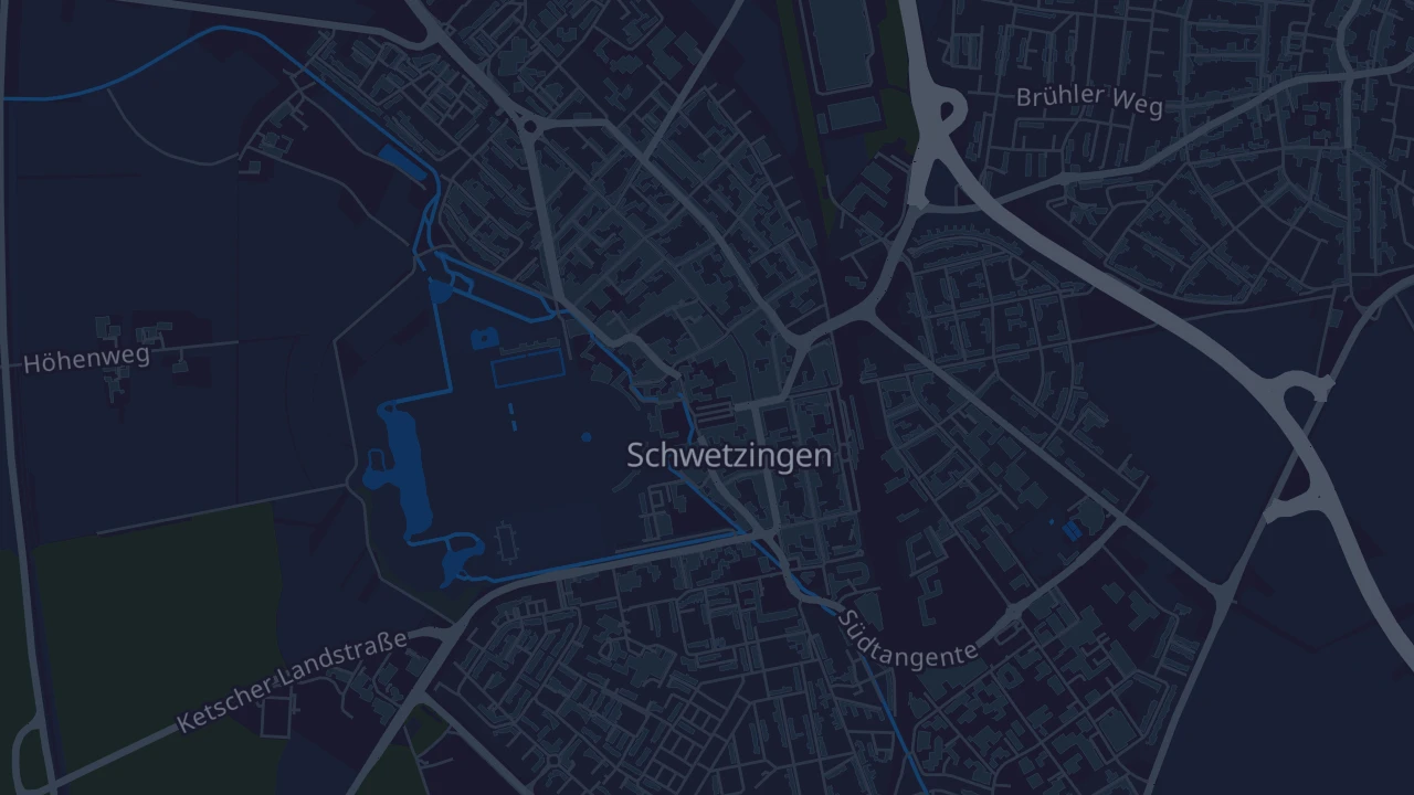 Karte von Schwetzingen