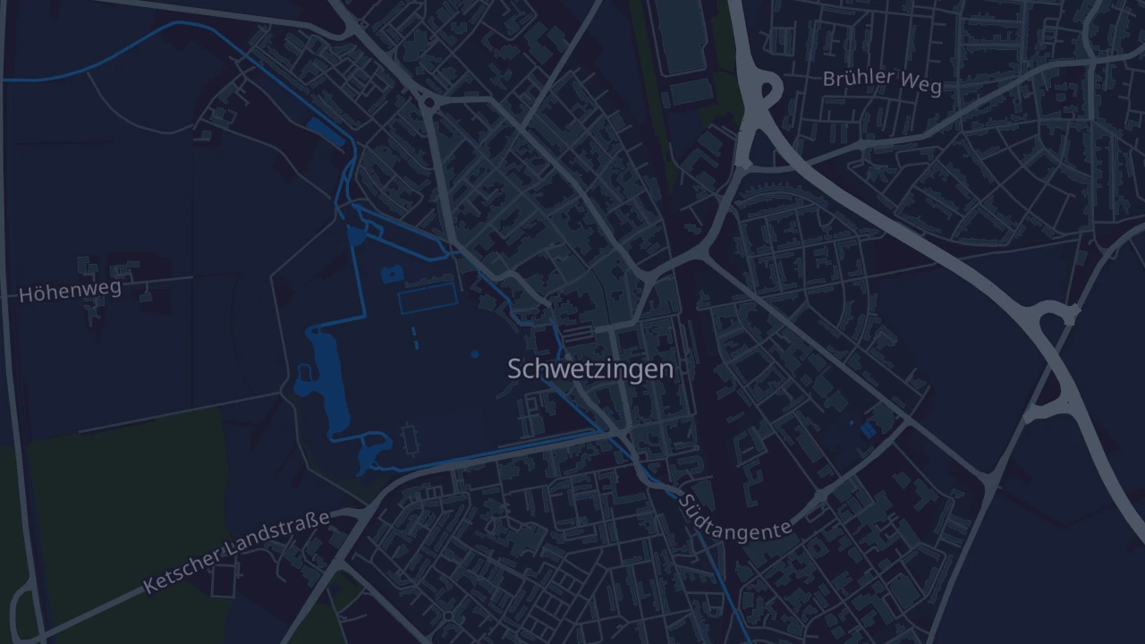 Karte von Schwetzingen