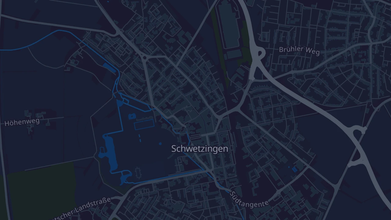 Karte von Schwetzingen