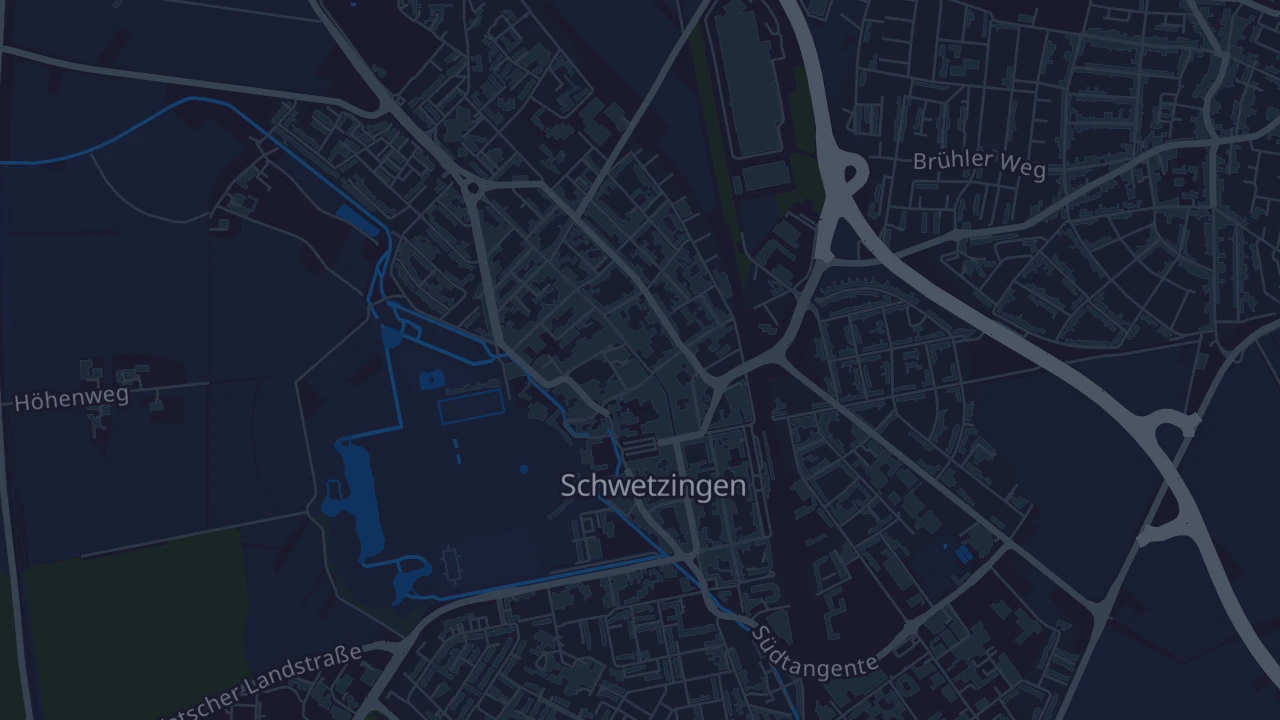Karte von Schwetzingen