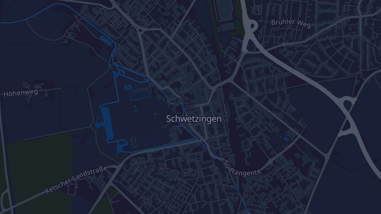 Karte von Schwetzingen