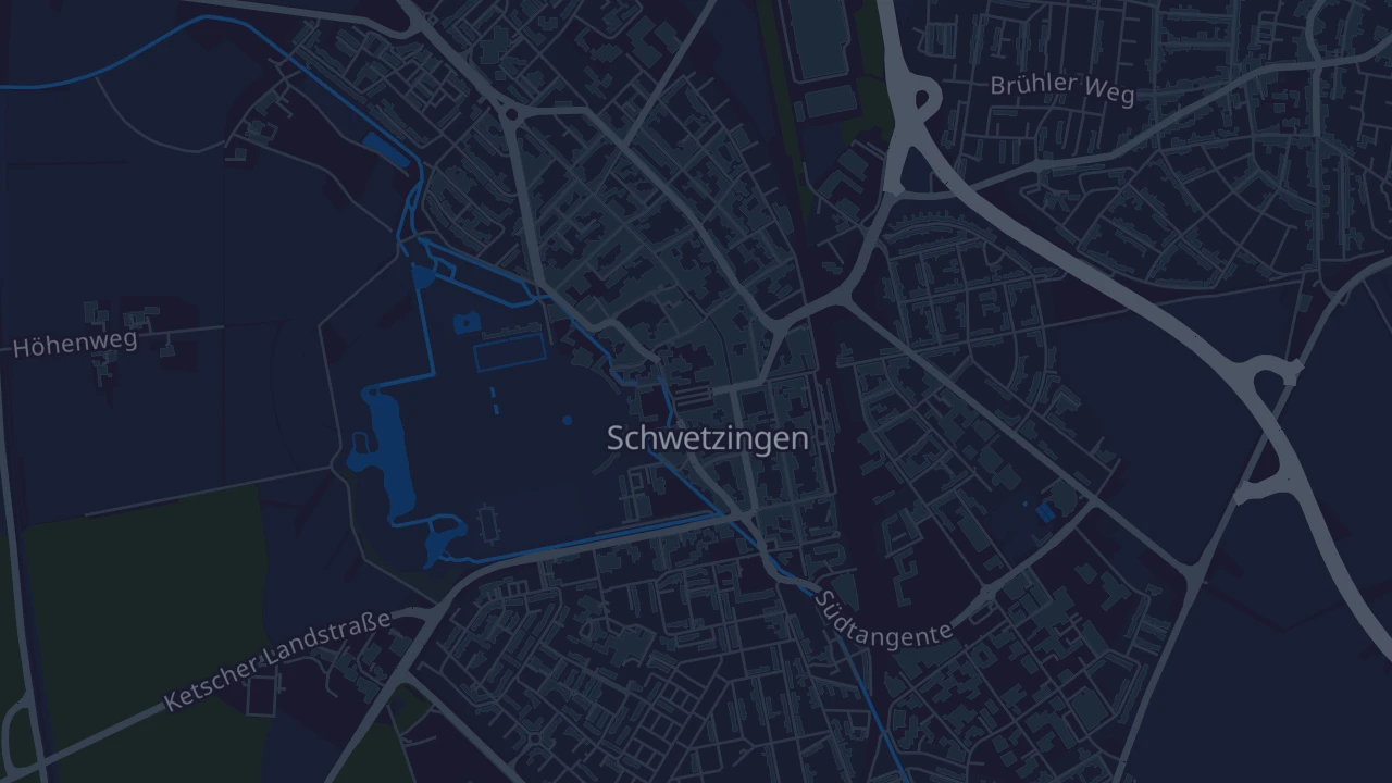 Karte von Schwetzingen