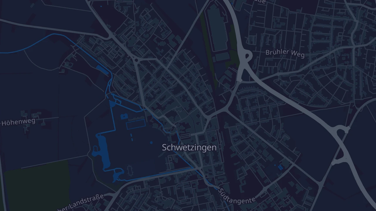 Karte von Schwetzingen