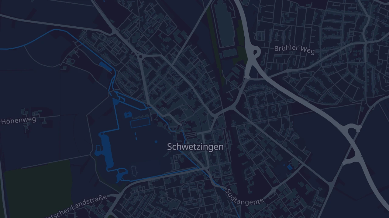 Karte von Schwetzingen