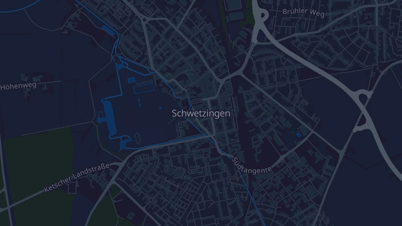 Karte von Schwetzingen