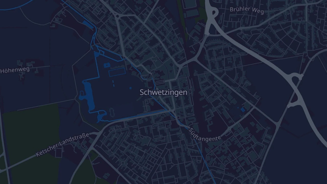 Karte von Schwetzingen