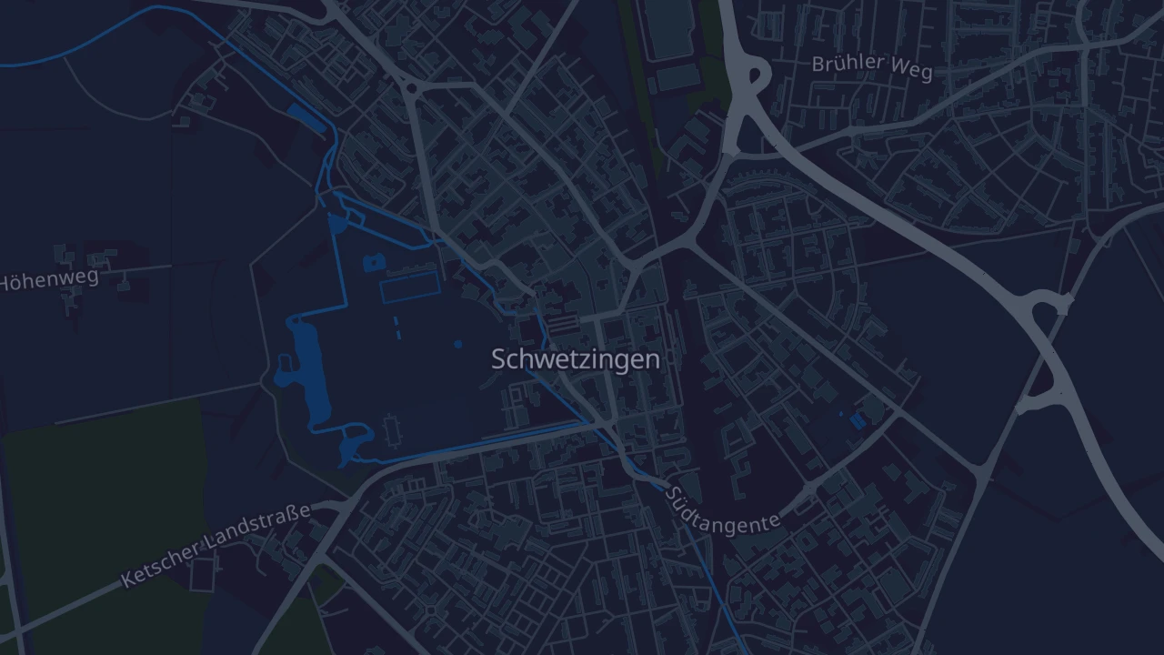 Karte von Schwetzingen