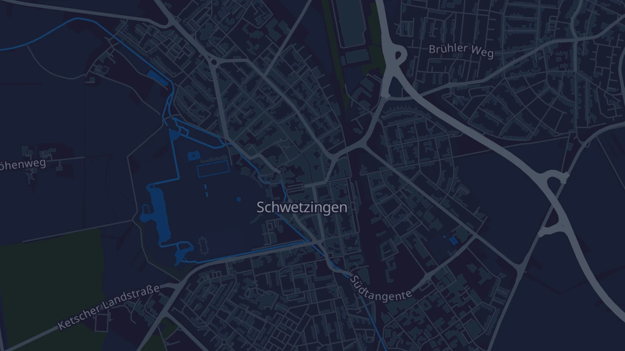 Karte von Schwetzingen