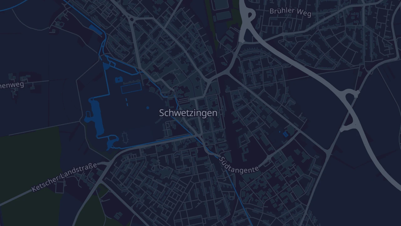 Karte von Schwetzingen