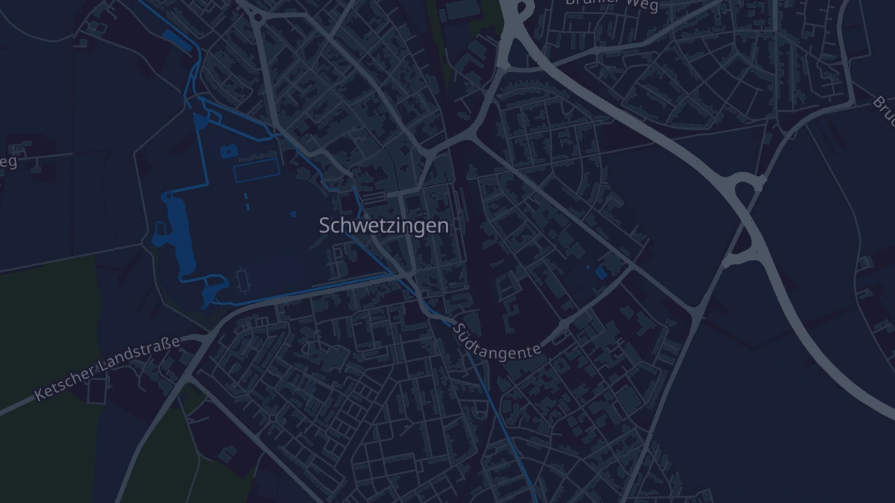 Karte von Schwetzingen