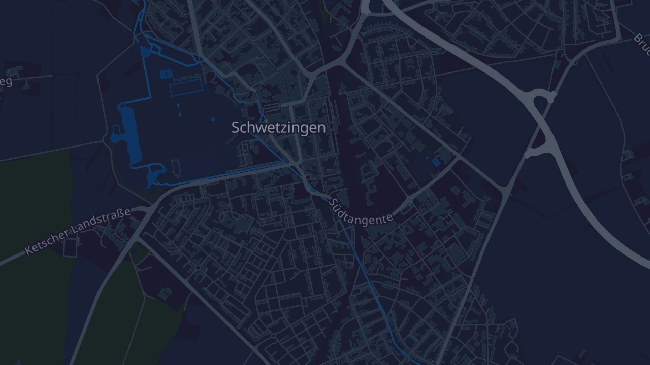 Karte von Schwetzingen