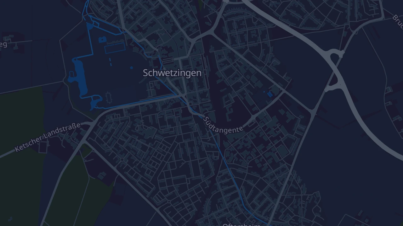 Karte von Schwetzingen