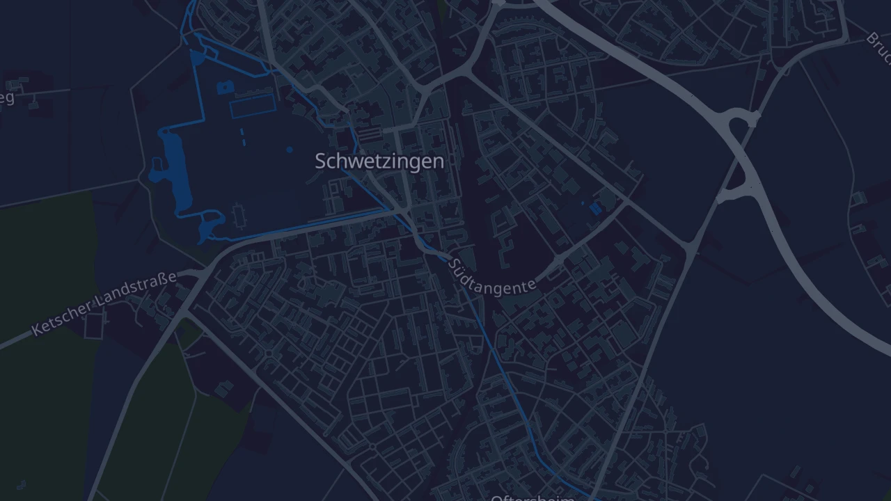 Karte von Schwetzingen