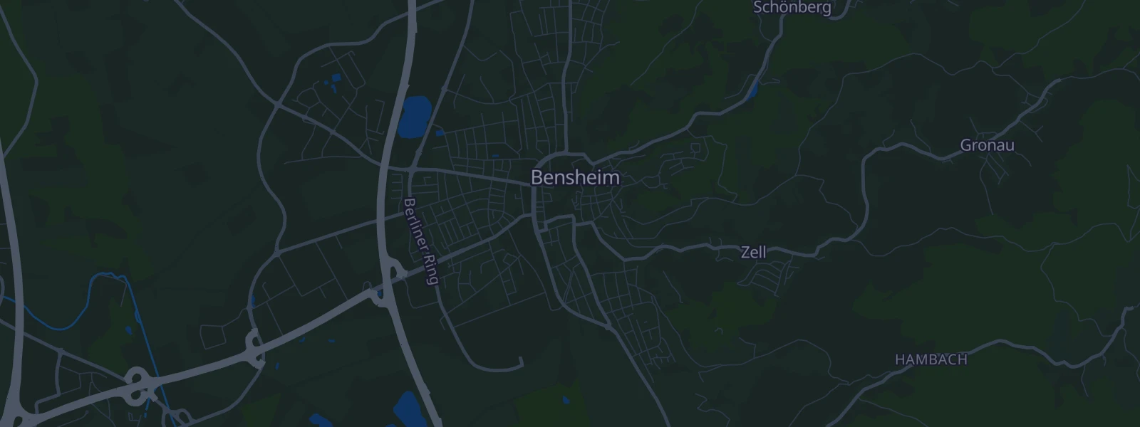 Karte von Bensheim